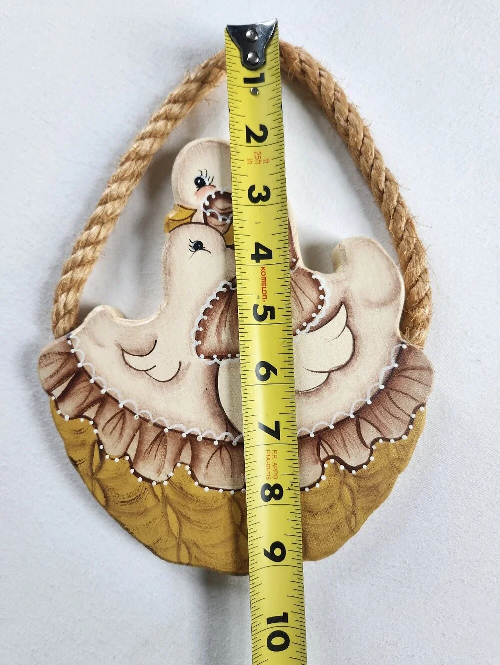 Vintage Cottagecore Handpainted Goose Duck Folk Art Décor
